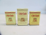 Old Gold; lot of 3 cigarette pocket tins