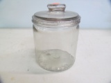 Factory No.256; clear tobacco jar