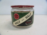 Half & Half ; glass jar cardboard lid