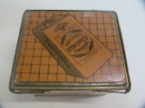 Lorillards; stripped smoking lunch box tin