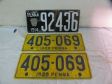 1914 Porcelain Pennsylvania License plate