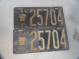 PA 1918 license plates