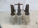 6 pack oil jars/bottles