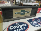 1950's Chevy truck tailgate with sign