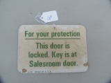 For your protection Door is Locked