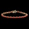 14k Gold 7.48ct Coral 0.50ct Diamond Bracelet