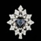 14k Gold 2.00ct Sapphire 1.55ct Diamond Ring