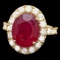 14k Yellow Gold 8.50ct Ruby 1.90ct Diamond Ring