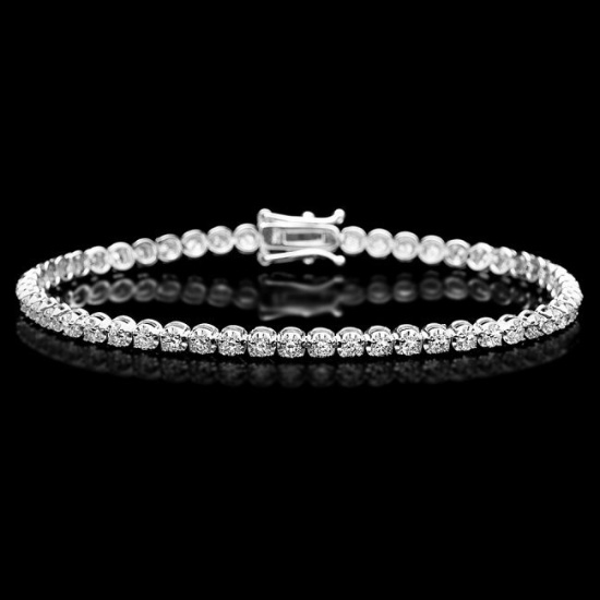 18k White Gold 2.80ct Diamond Bracelet