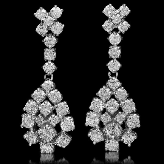 14K Gold 2.97ct Diamond Earrings