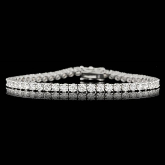 18k White Gold 6.55ct Diamond Bracelet