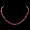 14k Gold 52.00ct Ruby 1.00ct Diamond Necklace