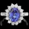 18k Gold 3.00ct Tanzanite 1.05ct Diamond Ring