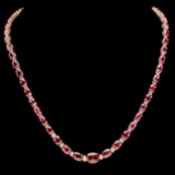 14k 26.10ct Tourmaline 1.60ct Diamond Necklace