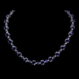 14k Gold 58ct Sapphire 1.80ct Diamond Necklace