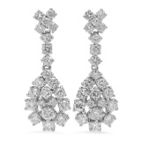 14K Gold 3.07ct Diamond Earrings