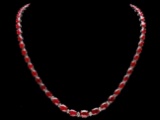 14k Gold 37.00ct Ruby 1.45ct Diamond Necklace