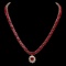 14k Gold 54.9ct Ruby 1.40ct Diamond Necklace