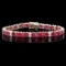 14k Yellow Gold 18ct Ruby 1.15ct Diamond Bracelet