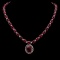 14K Gold 67.60ct Ruby & 2.55ct Diamond Necklace