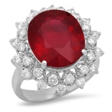 14K Gold 9.51ct Ruby 0.92cts Diamond Ring