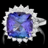 14k Gold 5.50ct Tanzanite 0.80ct Diamond Ring