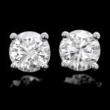 14k White Gold 1.20ct Diamond Earrings