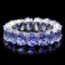 14k White Gold 8.00ct Tanzanite Ring