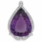 14K Gold 41.70ct Amethyst 0.38ct Diamond Pendant