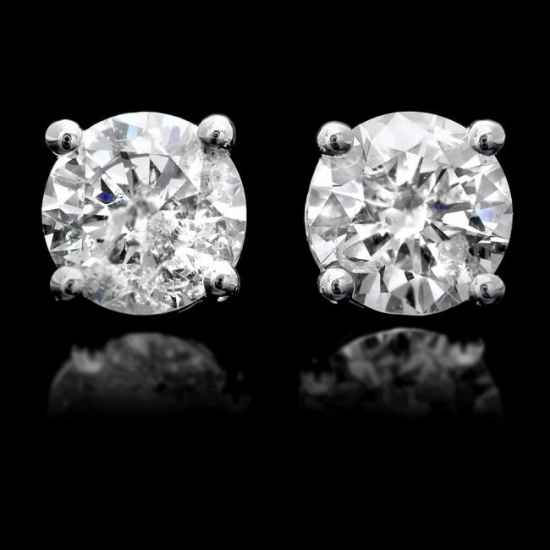 14k White Gold 1.60ct Diamond Earrings