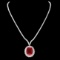 18k Gold 27.00ct Ruby 9.00ct Diamond Necklace