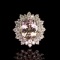 14K Gold 5.14ct Morganite 2.17ct Diamond Ring