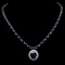 14K Gold 50.77 ct Sapphire & 3.27 ct Diamond Necklace