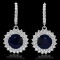 14K Gold 8.12ct Sapphire 2.89ct Diamond Earrings