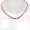 14K Gold 17.61ct Coral 1.17cts Diamond Necklace