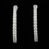 14k White Gold 4.50ct Diamond Earrings