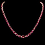 14k Gold 26ct Tourmaline 1.40ct Diamond Necklace