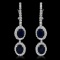 14K Gold 6.98ct Sapphire 1.95ct Diamond Earrings