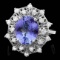 14k Gold 4.00ct Tanzanite 0.70ct Diamond Ring