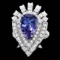 14k Gold 4.50ct Tanzanite 2.30ct Diamond Ring