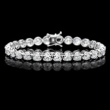 18k White Gold 10.00ct Diamond Tennis Bracelet