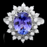 14k Gold 2.60ct Tanzanite 0.65ct Diamond Ring