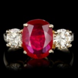 14k Yellow Gold 3.00ct Ruby 1.15ct Diamond Ring