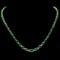 14k Gold 23ct Emerald 1.10ct Diamond Necklace