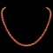 14k Gold 16ct Coral 1.70ct Diamond Necklace