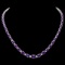 14k Gold 28.00ct Amethyst 1.40ct Diamond Necklace