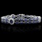 14k Gold 23.00ct Sapphire 1.50ct Diamond Bracelet