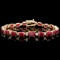 14k Gold 15.00ct Ruby 0.60ct Diamond Bracelet