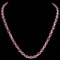 14k 40ct Pink Sapphire 1.50ct Diamond Necklace