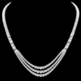 18k White Gold 23ct Diamond Necklace